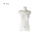 Prim Ribbed Round Sleeveless