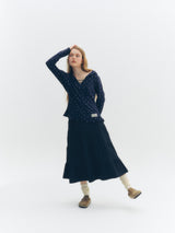 Floral Hoodie (Navy)