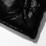 GLOSSY PADDING JUMPER  - BLACK