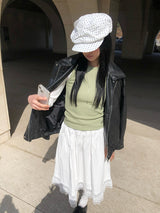 Etin Over Fit Collar Blouson Leather Jacket