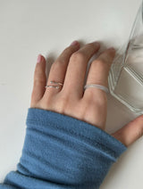 [10 set] acrylic bold layered ring set