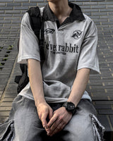 Daily Dirty Washing Collar Short-Sleeved T-shirt