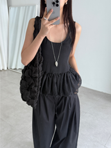 organza balloon blouse (3color)