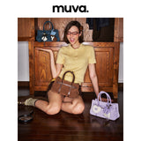 muva. 牛革 ベルベット ガーデン型 2WAY トートバッグ