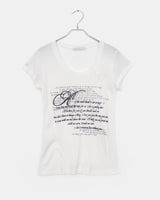 Dien lettering printed button short sleeve T-Shirt
