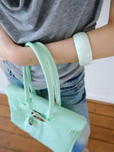 milky acrylic bangle