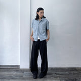 Bias Panel Wide Trousers