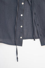 Pleat wrap cover up (Dark grey)
