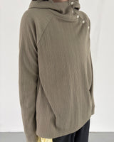 Diagonal Henley Hoodie