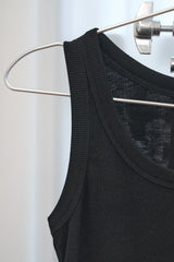 Basic Ribbed Sleeveless (Black)