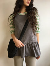 Antique frill sleeveless top (4color)