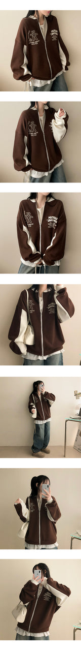 Paul New Boxy Bear Color Two Way Knit Cardigan