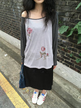 Flower Raglan T-Shirt