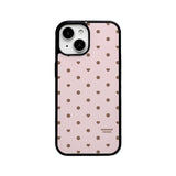 【MADE】 heart dot Glass case (brown)