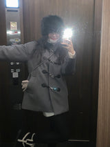[MADE/3 Ounce Quilted Lining] Keden Wool Buckle Half Coat