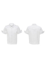 Metal Buckle Deconstructed Shirt