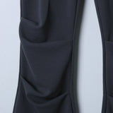 Hush Wrap Skirt Pin Tuck Pants (2color)