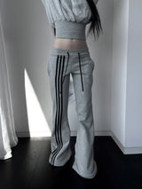 slim-fit bootcut track pants (2color)
