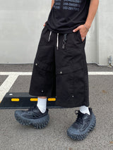 Sand Western Rivet Bermuda Pants 4C