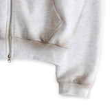 Vintage Spray Fur Angel Hood Zip-up (Lightgray)
