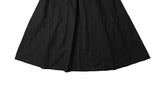 Curly Flare Cotton Banding Long Skirt