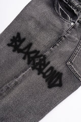 BBD Graffiti Metal Logo Denim Pants (Vintage Black)