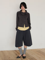 DOUBLE HIGH-NECK CARDIGAN