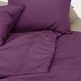 Dust-Free Classic Stripe - Purple Duvet Cover - K size