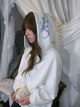 Dozzing hooded zip-up ( White )