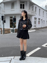 Clang wool striped cardigan
