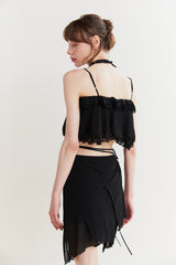 LILY SCARF TOP black