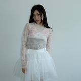 KIRIGIRL MESH TOP _CREAM