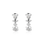 Silver Sparkle 925 Silver Ring Earring E061-05H