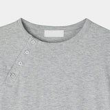 Trav Diagonal Henley Neck Long Sleeve T-shirt