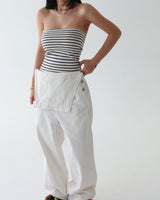 Stripe Ribbed Crop Tube Top