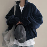 Shortlee boxy fleece zip-up jumper