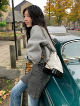 [MADE] hent wool handmade blue jacket