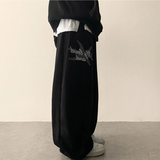 Rosé Star Embroidered String Wide Pants