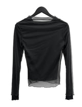 Folden Mesh Layered Collar Tee