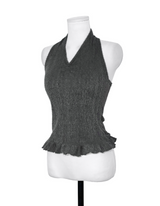 kint halter fur sleeveless nt top