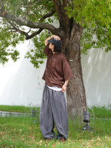 [SEMADE] HARBOR Waffle Round Neck Half 1/2 T