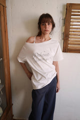 シマーロゴTシャツ_アイボリー
