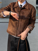 Trucker Colorblock Suede Jacket (3colors)