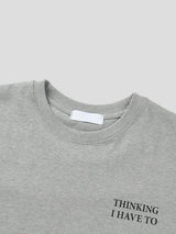 Lettering heavy crop half-sleeves 3color