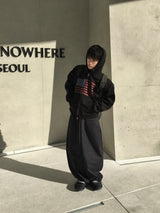 Basic Flag Hooded Zip-Up 4C