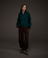 W COLOR MIX KNIT ZIP-UP CARDIGAN GREEN