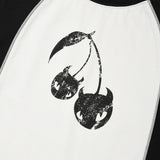 カラーブロックラグランTシャツ【ホワイト】
