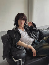 Siren biker leather jacket