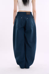D-line balloon wide cotton pants