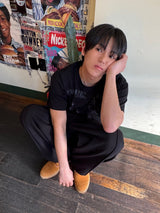 Untitled スクリブルクロップショートスリーブ Black